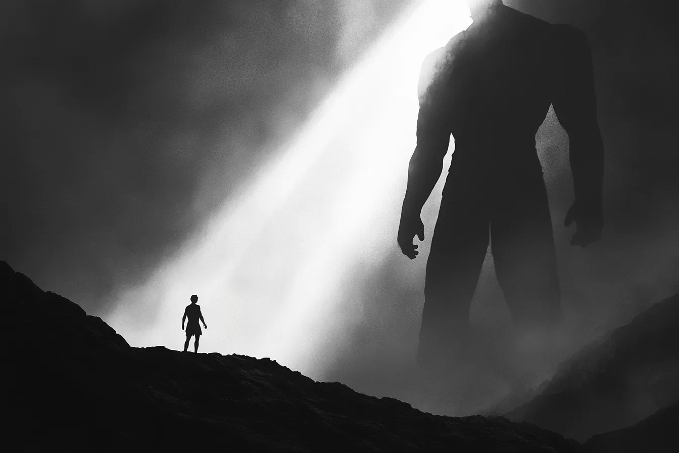 David stands alone to fight Goliath